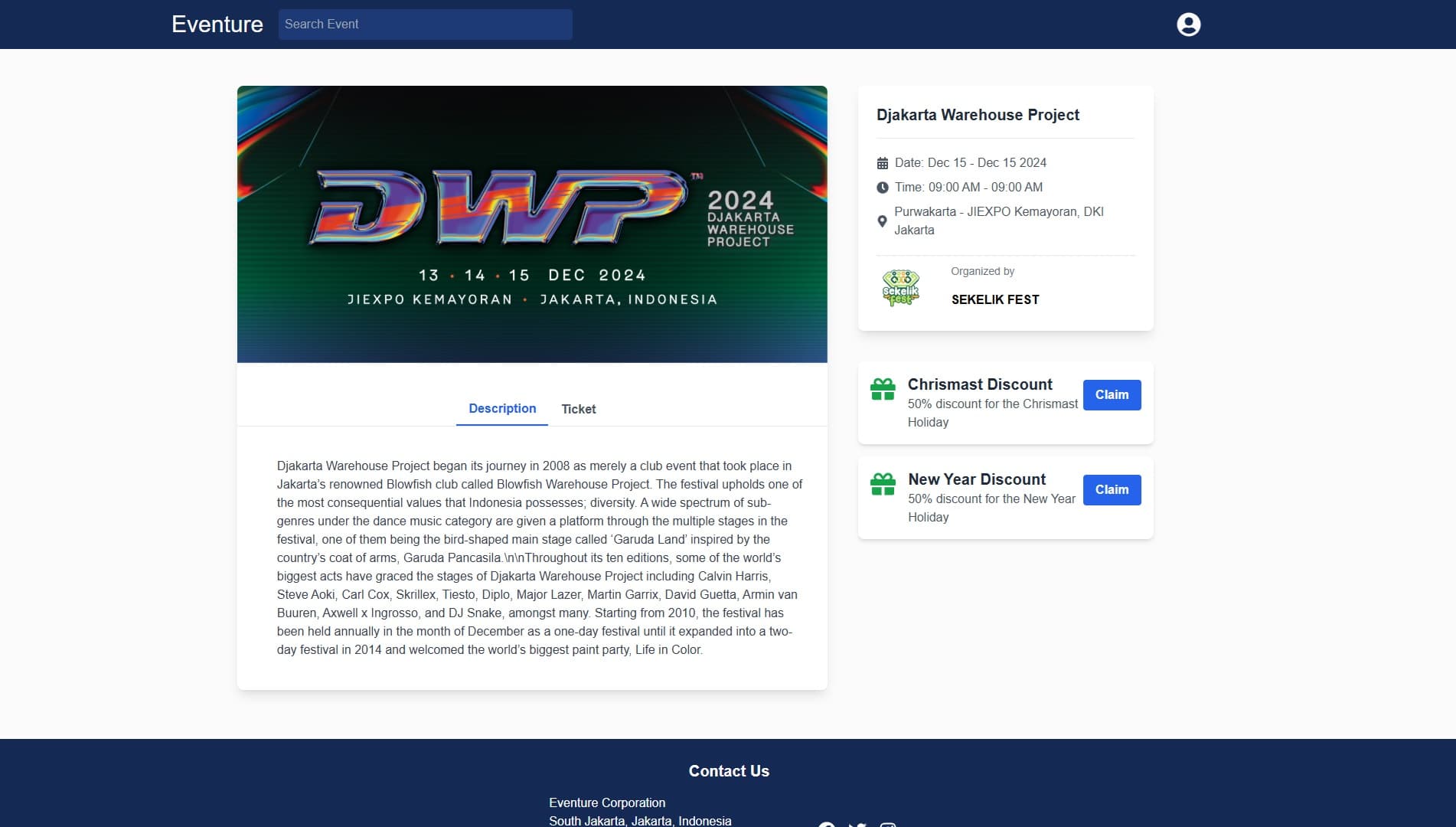 Ticketing E-commerce screenshot 3