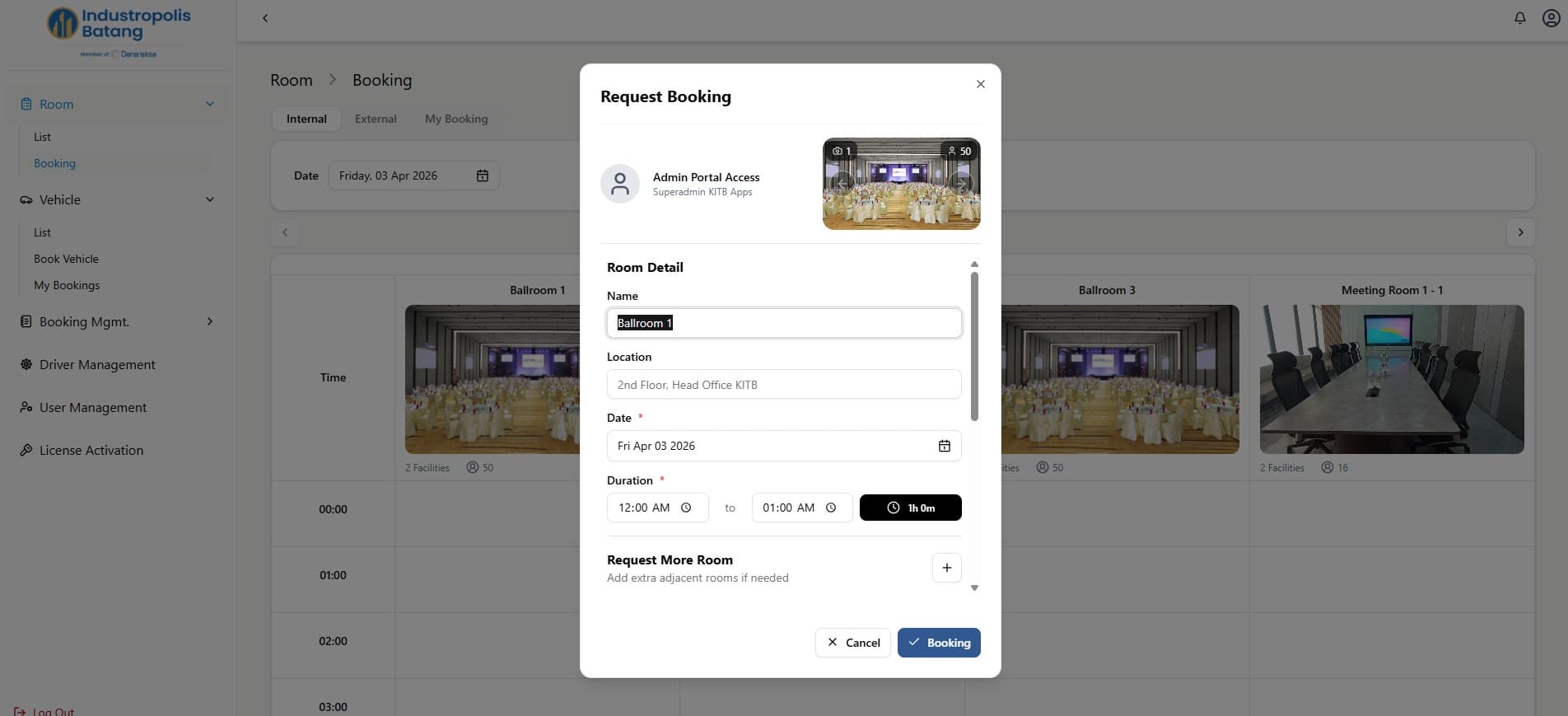 Facility & Vehicle Booking Management System screenshot 2