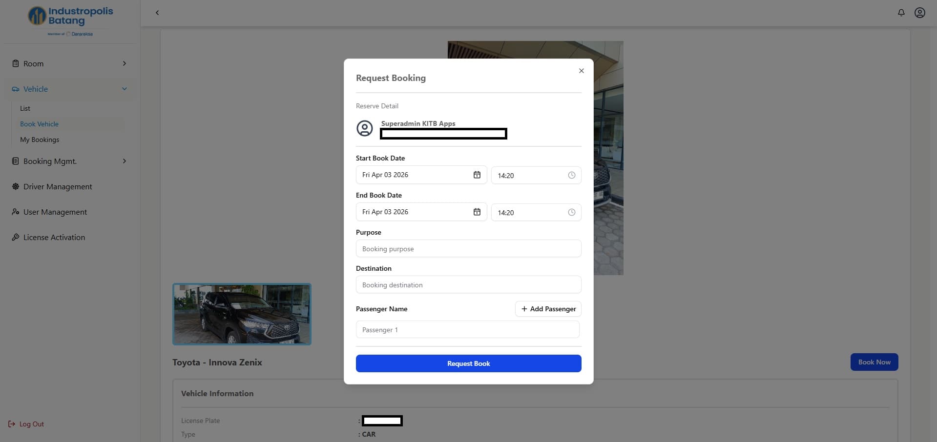 Facility & Vehicle Booking Management System screenshot 3