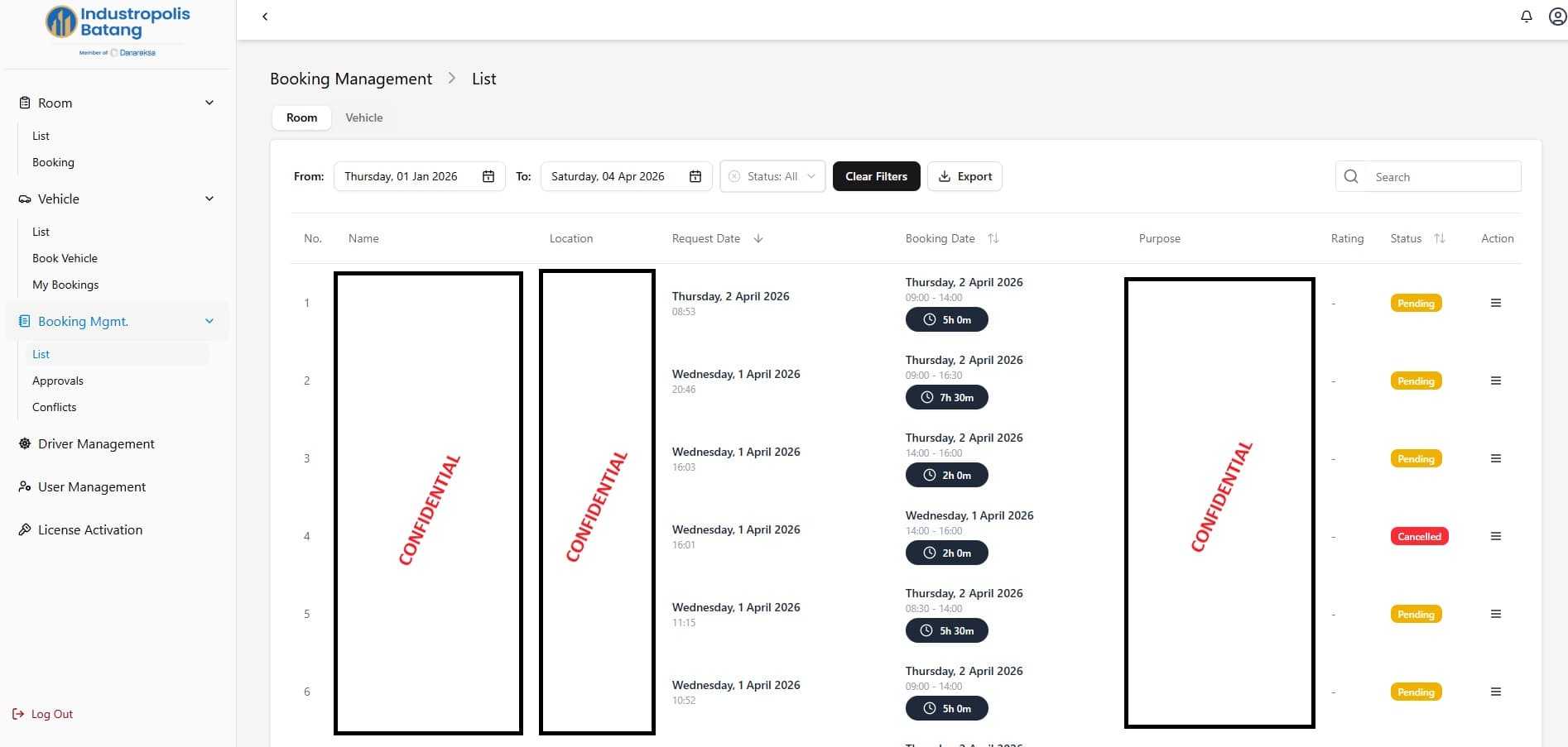Facility & Vehicle Booking Management System screenshot 4