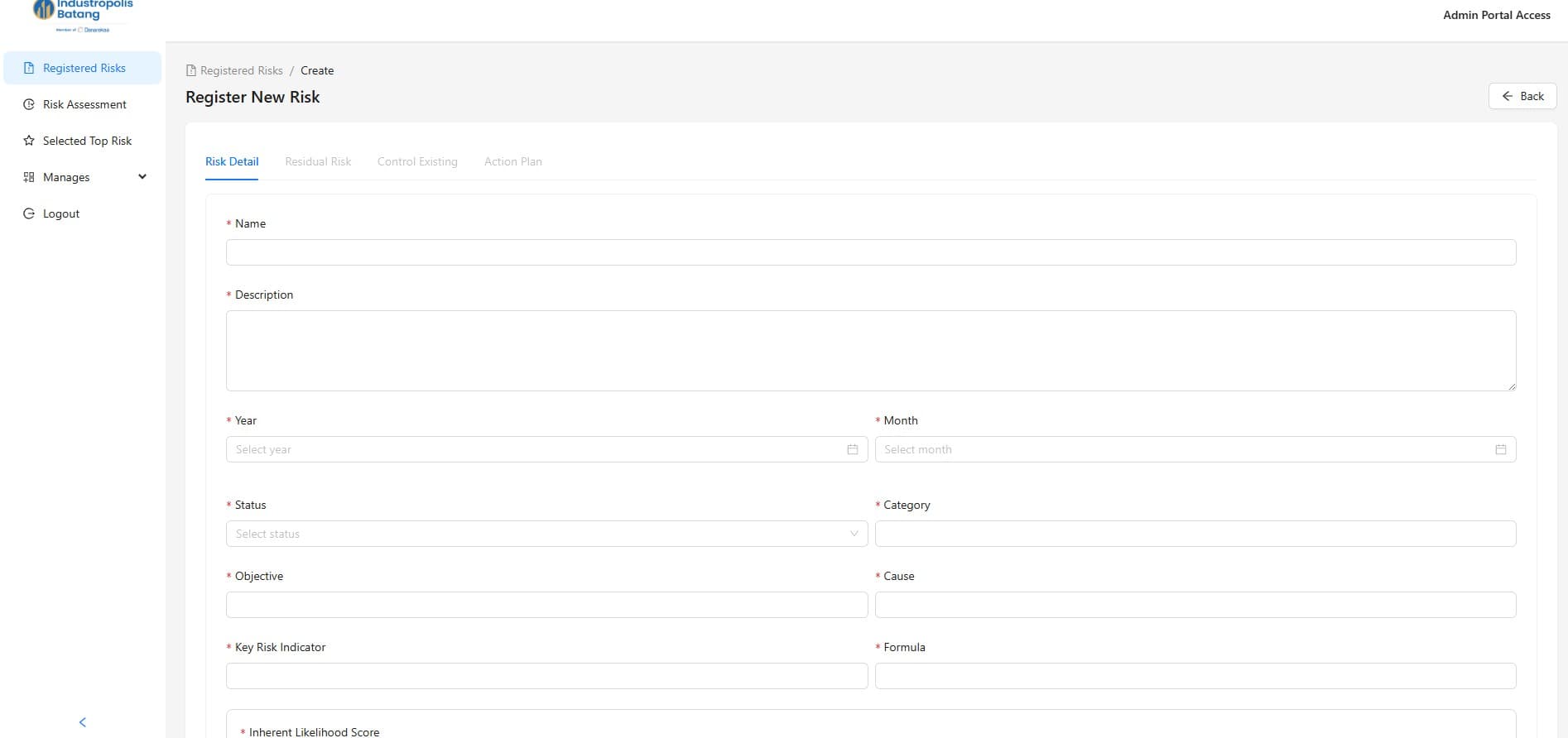 Enterprise Risk Management System screenshot 1