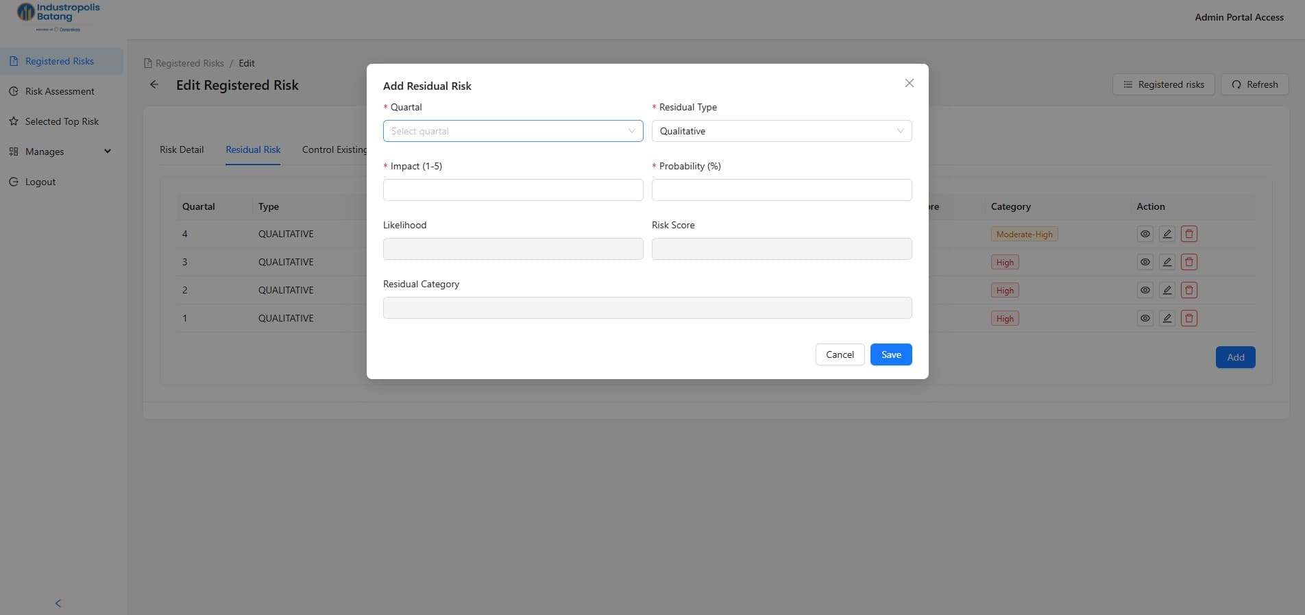 Enterprise Risk Management System screenshot 3